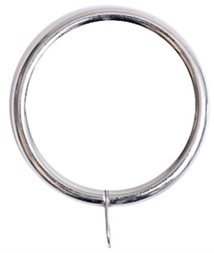 Renaissance 28mm Metal Standard Curtain Rings, Polished Silver