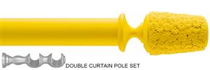 Byron Floral Neon 35mm Double Pole Yellow, Daisy