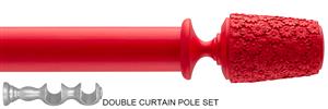 Byron Floral Neon 35mm Double Pole Red, Daisy