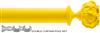 Byron Floral Neon 35mm Double Pole Yellow, Peony