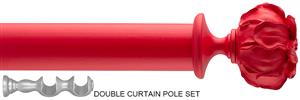 Byron Floral Neon 35mm Double Pole Red, Peony