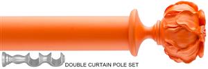 Byron Floral Neon 35mm Double Pole Orange Peony
