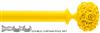 Byron Floral Neon 35mm 55mm Double Pole Yellow, Posy