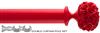Byron Floral Neon 35mm 55mm Double Pole Red, Posy