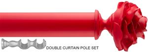 Byron Floral Neon 35mm 55mm Double Pole Red, Rose
