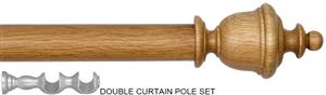 Byron Rustica 45mm 55mm Double Pole English Oak Chantilly