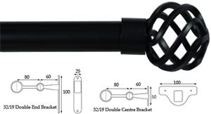 Cameron Fuller 32mm/19mm Double Pole Black Basket