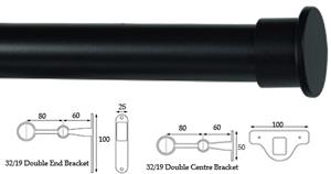 Cameron Fuller 32mm/19mm Double Pole Black Stopper
