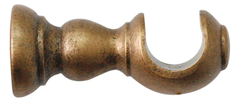 Jones Cathedral 30mm Wood Cup Bracket, Antique Gold