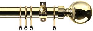 Renaissance Dimensions 28mm Adjustable Pole Polished Brass, Ball