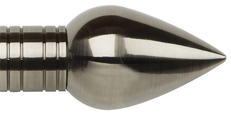Galleria Metals 50mm Finial Brushed Silver Teardrop