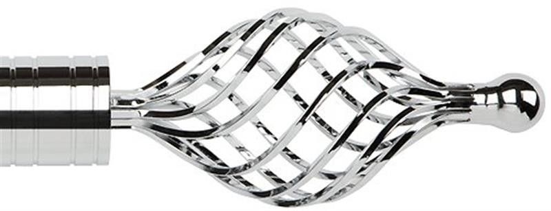 Galleria Metals 50mm Finial Chrome Twisted Cage