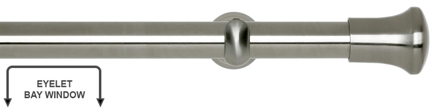 Neo 28mm Eyelet Bay Window Pole Stainless Steel Trumpet