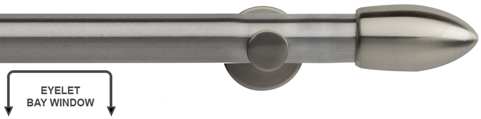 Neo 35mm Eyelet Bay Window Pole Stainless Steel Bullet