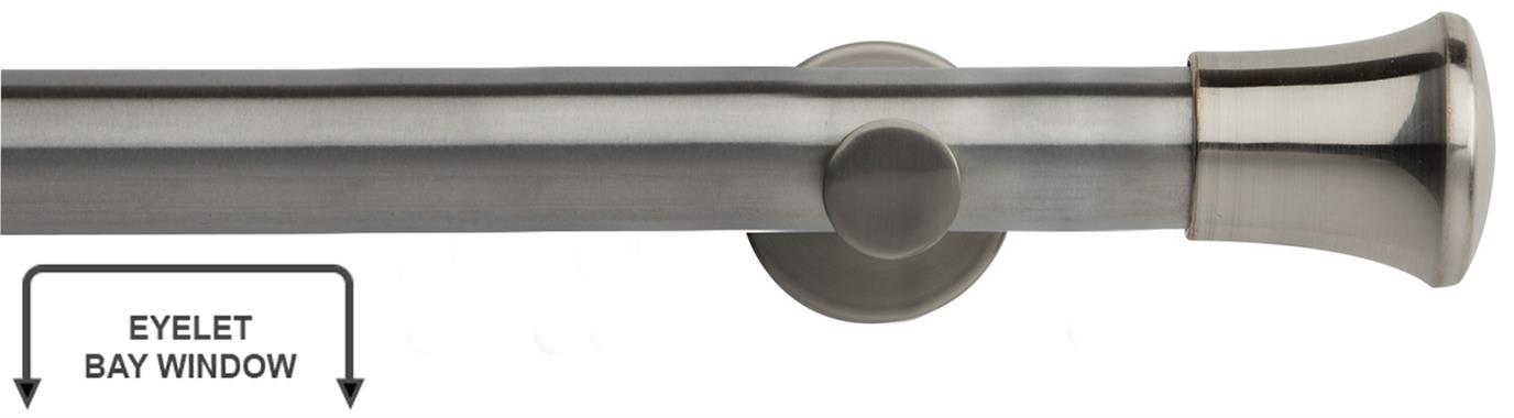 Neo 35mm Eyelet Bay Window Pole Stainless Steel Trumpet