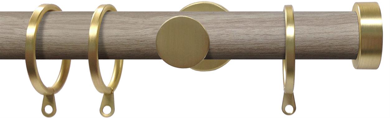 Swish Soho 28mm Metal Woodgrain Pole Chic Brushed Gold