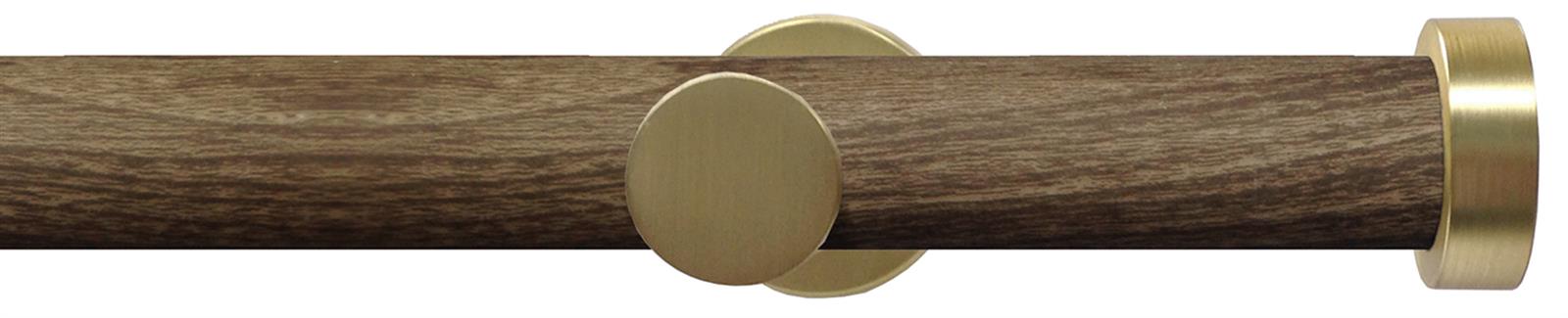 Swish Soho 28mm Metal Woodgrain Eyelet Pole Minx Brushed Gold