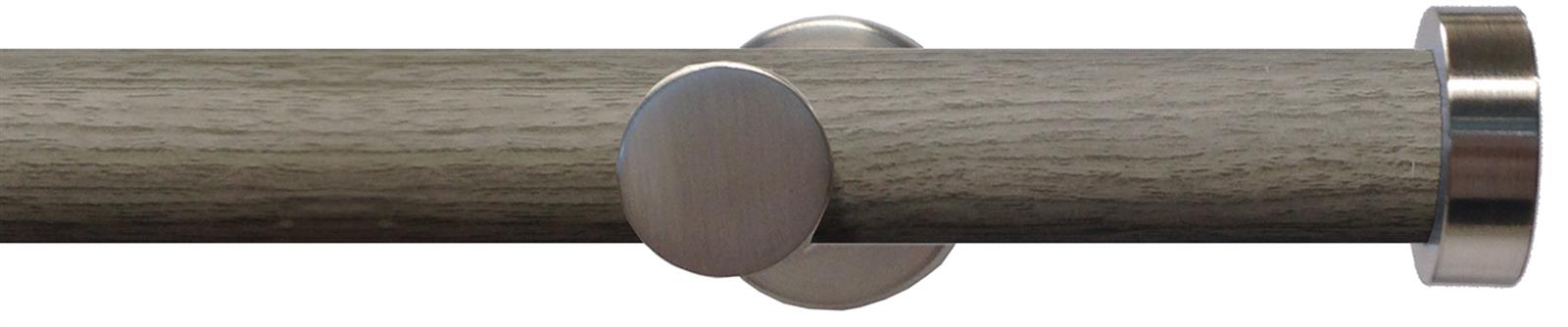 Swish Soho 28mm Metal Woodgrain Eyelet Pole Jazz Satin Steel