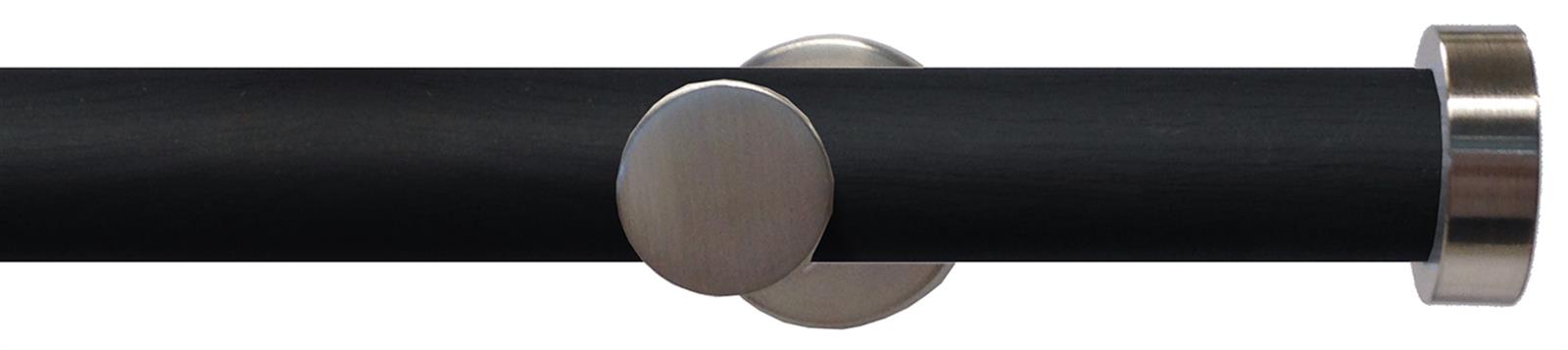 Swish Soho 28mm Metal Woodgrain Eyelet Pole Vamp Satin Steel