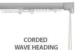 Silent Gliss 3840 Corded Curtain Track 80mm Wave Anodic Grey