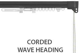 Silent Gliss 3840 Corded Curtain Track 80mm Wave Charcoal