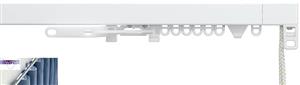 Silent Gliss 3870 Corded Curtain Track with Wave Matt White