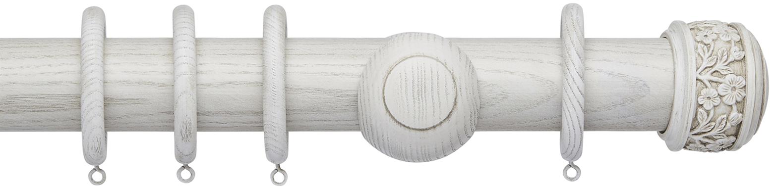Ashbridge 45mm Wood Pole, Parchment White, Claremont