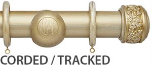 Ashbridge 45mm Corded/Tracked Pole, Gold over White, Claremont