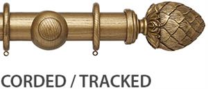 Ashbridge 45mm Corded/Tracked Pole, Baroque Gold, Kew