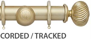 Ashbridge 45mm Corded/Tracked Pole, Gold over White, Seizincote
