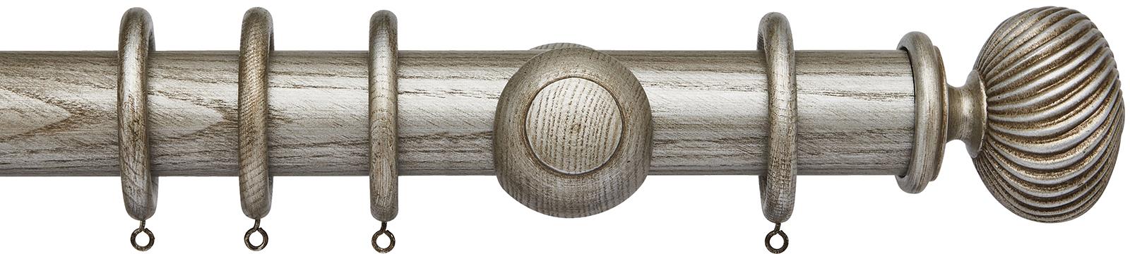 Ashbridge 45mm Wood Pole, Baroque Silver, Seizincote