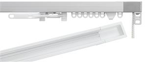 Silent Gliss 3870 Corded Curtain Track with Recess Silver