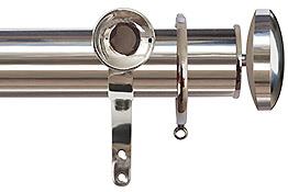 Jones Esquire 50mm Pole Polished Nickel, Curved Disc
