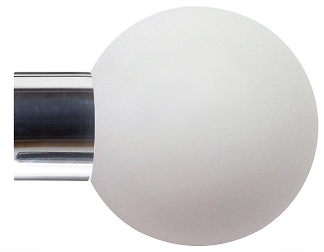 Jones Strand 35mm Pole Finial Only Chrome, Stone Painted Ball