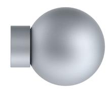 Arc 25mm Finial only, Ball, Soft Silver