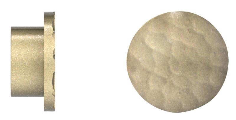 Arc 25mm Finial only, Hammered Disc, Soft Brass