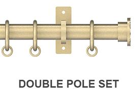 Arc 25mm Metal Double Pole Soft Brass, Hammered Disc