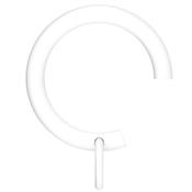 Arc 25mm Passing Curtain Rings, China White