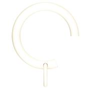 Arc 25mm Passing Curtain Rings, Linen