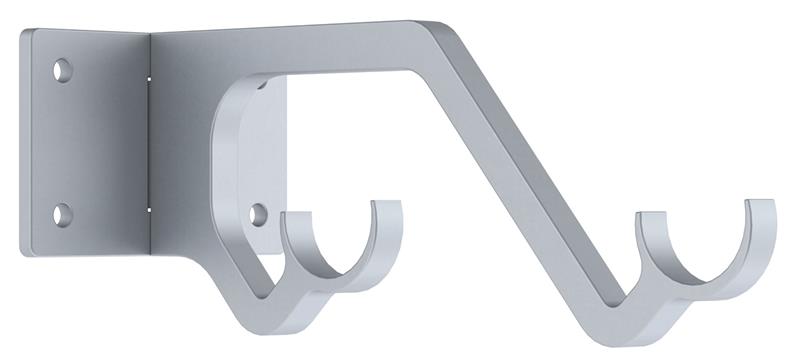 Arc 25mm Metal Double Passing Bracket, Soft Silver