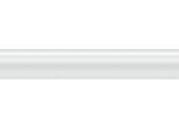 Arc 25mm Metal Curtain Pole only, China White