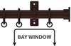 Arc 25mm Metal Bay Window Curtain Pole, Bronze, Disc