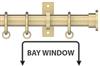 Arc 25mm Metal Bay Window Curtain Pole Soft Brass, Disc