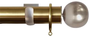 Jones Esquire 50mm Pole Brushed Gold, Square, Brushed Nickel Sphere