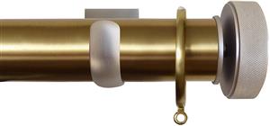 Jones Esquire 50mm Pole Brushed Gold, Square, Brushed Nickel Etched Disc
