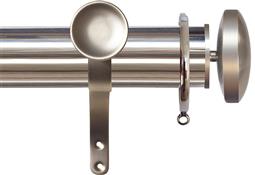 Jones Esquire 50mm Pole Polished Nickel, Brushed Nickel Curved Disc