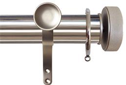 Jones Esquire 50mm Pole Polished Nickel, Brushed Nickel Etched Disc