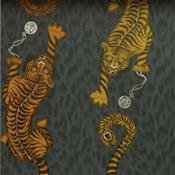Clarke and Clarke Animalia Tigris Flame Wallpaper 