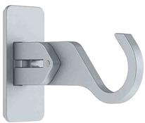 Arc 25mm Metal Adjustable End Bracket, Soft Silver