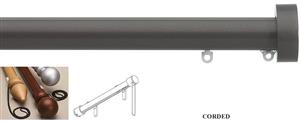 Silent Gliss Corded Metropole 50mm 7640 Bronze Design Endcap Finial
